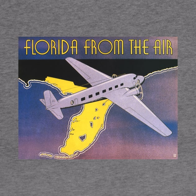 Vintage Travel Poster, Florida From the Air by MasterpieceCafe